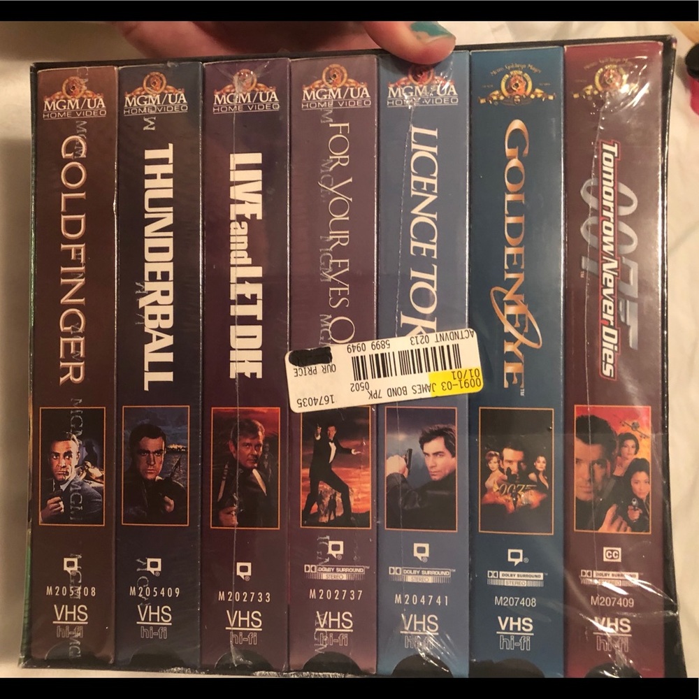 007 James Bond VHS Collection Brand New!